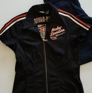 Harley Davidson zip up top